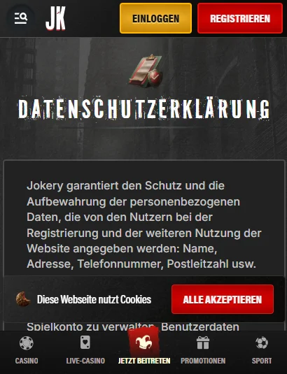 Jokery Casino Review Sicherheit